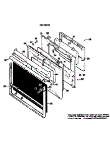 Door parts for Hot Point Electric Range RK777G*J6 from AppliancePartsPros.com