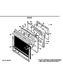 Door parts for Hot Point Electric Range RK777G*M1 from AppliancePartsPros.com