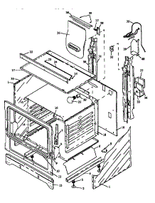 Cabinet Section parts for Caloric Gas Range RLN340UW/P1142956NW from AppliancePartsPros.com