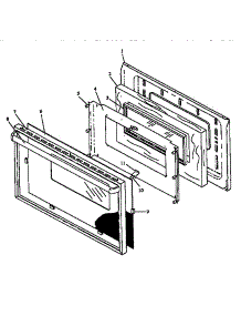Oven Door Assembly (Rln347ul / P1142959nl) (Rln347uw / P1142959nw) (Rln362ul / P1142960nl) (Rln362uw / P1142960nw) parts for Caloric Gas Range RLN340UW/P1143121NW from AppliancePartsPros.com