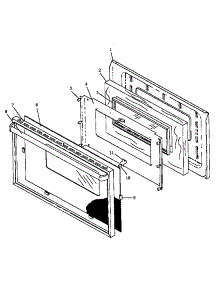 Oven Door Assembly (Rln347ul / P1142923nl) (Rln347uw / P1142923nw) (Rln362ul / P1142390nl) (Rln362uw / P1142390nw) (Rln367ul / P1142721nl) (Rln367uw / P1142721nw) (Rln381ul / P1142391nl) (Rln381uw / P1142391nw) (Rln381uww / P1142391nww) (Rln383ul / P1142822nl) (Rln383uw / P114 parts for Caloric Gas Range RLN340VW/P1142821NW from AppliancePartsPros.com