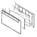 Oven Door Assembly (Rln330uw / P1142955nw) (Rln340ul / P1142956nl) (Rln340ul / P1143121nl) (Rln340uw / P1142956nw) (Rln340uw / P1143121nw) (Rln340vl / P1142957nl) (Rln340vw / P1142957nw) (Rln345ul / P1142958nl) (Rln345uw / P1142958nw)