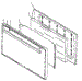 Oven Door Assembly (Rln330uw / P1142815nw) (Rln340ul / P1142388nl) (Rln340uw / P1142388nw) (Rln340vl / P1142821nl) (Rln340vw / P1142821nw) (Rln345ul / P1142389nl) (Rln345uw / P1142389nw)