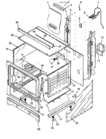 Cabinet parts for Caloric Gas Range RLN362UW/P1143511NW from AppliancePartsPros.com