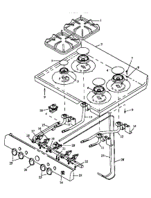 Sealed Top Burner Assembly (Rln367ul / P1143079nl) (Rln367uw / P1143079nw) (Rln383ul / P1143080nl) (Rln383uw / P1143080nw) (Rln385ul / P1143085nl) (Rln385uw / P1143085nw) (Rln385uww / P1143085nww) (Rmn383ul / P1143081nl) parts for Caloric Gas Range RLN367UL/P1143079NL from AppliancePartsPros.com