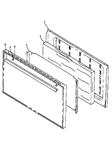 Oven Door Assembly (Rln330uw / P1143073nw) (Rln340ul / P1143074nl) (Rln340uw / P1143074nw) (Rln340vl / P1143075nl) (Rln340vw / P1143075nw) (Rln345ul / P1143076nl) (Rln345uw / P1143076nw) parts for Caloric Gas Range RLN367UL/P1143079NL from AppliancePartsPros.com
