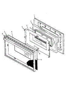 Oven Door Assembly (Rln347ul / P1143077nl) (Rln347uw / P1143077nw) (Rln362ul / P1143078nl) (Rln362uw / P1143078nw) (Rln367ul / P1143079nl) (Rln367uw / P1143079nw) (Rln381ul / P1143084nl) (Rln381uw / P1143084nw) (Rln381uww / P1143084nww) (Rln383ul / P1143080nl) (Rln383uw / P114 parts for Caloric Gas Range RLN381UWW/P1143084NWW from AppliancePartsPros.com