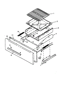 Broiler Drawer Assembly parts for Caloric Gas Range RLN383UL/P1143199NL from AppliancePartsPros.com