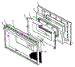 Oven Door Assembly (Rln367ul / P1142961nl) (Rln367uw / P1142961nw) (Rln370ul / P1143110nl) (Rln370uw / P1143110nw) (Rln380uk / P1143111nk) (Rln380ul / P1143111nl) (Rln380uw / P1143111nw) (Rln380uww / P1143111nww) (Rln381ul / P1142962nl) (Rln381ul / P1143129nl) (Rln381uw / P114