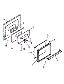 Oven Door Assembly parts for Caloric Gas Range RLS270UL/P1142924N from AppliancePartsPros.com