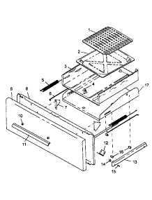 Broil Drawer Assembly parts for Caloric Gas Range RLS270UW/P1142924N from AppliancePartsPros.com