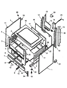 Cabinet parts for Caloric Gas Range RLS271UL/P1143186NL from AppliancePartsPros.com