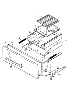 Broiler Drawer parts for Caloric Gas Range RLS271UL/P1143186NL from AppliancePartsPros.com