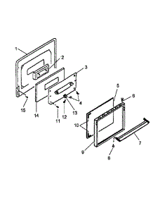 Oven Door parts for Caloric Gas Range RLS271UL/P1143186NL from AppliancePartsPros.com