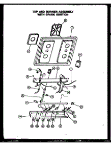 Top And Burner Assembly With Spark Ignition (Rls313-Of) (Rls345-Of) (Rls357-Of) (Rms357-Of) (Rms361-Of) (Rls358-Of) (Rls359-Of) (Rms359-Of) parts for Caloric Gas Range RLS312-OF from AppliancePartsPros.com