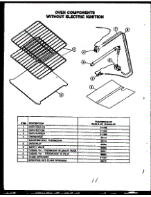 Oven Components Without Electric Ignition (Rls342-Of) (Rms342-Of) (Rls312-Of) (Rls340-Of) parts for Caloric Gas Range RLS340-OF from AppliancePartsPros.com
