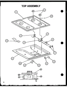 Top Assembly parts for Caloric Gas Range RLS343UCO/P1141104NW from AppliancePartsPros.com