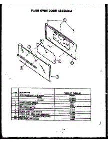 Plain Oven Door Assembly (Rls312-Of) (Rls313-Of) parts for Caloric Gas Range RLS359-OF from AppliancePartsPros.com