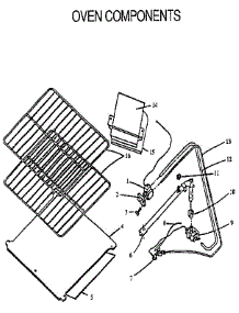 Oven Components parts for Amana Gas Range RLS363UW,UL-P1142377NW,L from AppliancePartsPros.com