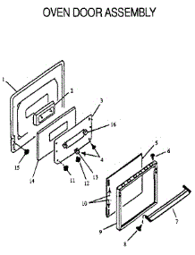 Oven Door Assembly parts for Amana Gas Range RLS363UW,UL-P1142377NW,L from AppliancePartsPros.com