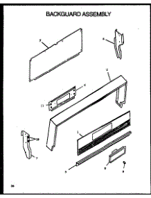 Backguard Assembly (Rls112) (Rms112) (Rls312) (Rms312) (Rls335) (Rms335) (Rls340) (Rms340) (Rls341) (Rms341) (Rls343) (Rms343) (Rls113) (Rms113) (Rms269) (Rls269) (Rms313) (Rls313) (Rls339) (Rms339) (Rls345) (Rms345) (Rls357) (Rms357) parts for Caloric Gas Range RLS395 from AppliancePartsPros.com