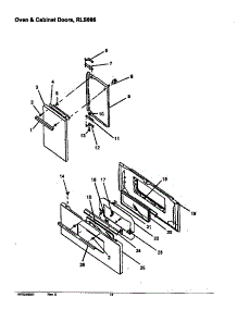 Oven & Cabinet Doors, Rls666 (Rls666ul / P1142768nl) (Rls666ul / P1142965nl) (Rls666uw / P1142768nw) (Rls666uw / P1142965nw) parts for Caloric Gas Range RLS666UL/P1142768NL from AppliancePartsPros.com