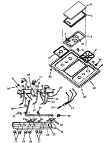 Main Top parts for Caloric Gas Range RLS666UW/P1142965NW from AppliancePartsPros.com