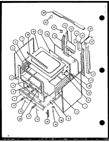 Oven Cabinet parts for Caloric Gas Range RLT307UL/P1141098NL from AppliancePartsPros.com
