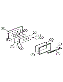 Oven Door parts for Caloric Gas Range RLT375U from AppliancePartsPros.com