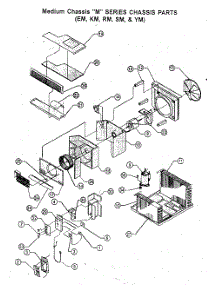 Chassis Parts parts for Friedrich Room Air Conditioner RM18J30A-A from AppliancePartsPros.com