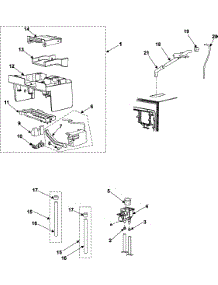 Ice Maker parts for Samsung Side-By-Side Refrigerator RM255BARB/XAA-00 from AppliancePartsPros.com