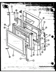Door parts for Amana Countertop Microwave RMC-20/P74130-2M from AppliancePartsPros.com