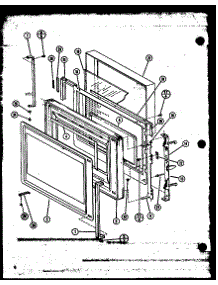 Door parts for Amana Countertop Microwave RMC-20C-ET/P76635-1M from AppliancePartsPros.com