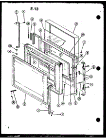 Door parts for Amana Countertop Microwave RMC-30/P74919-7M from AppliancePartsPros.com