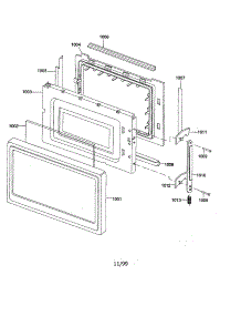 Door parts for Amana Countertop Microwave RMC810W-P1180504M from AppliancePartsPros.com