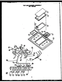 Top And Burner Assembly 36" Models (Rld340) parts for Caloric Gas Range RMD369 from AppliancePartsPros.com