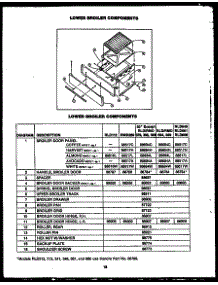 Lower Broiler Components N201e09@Lower Oven Components (Rld112) (Rld395) (Rmd395) (Rmd399) (Rmd269) parts for Caloric Gas Range RMD369 from AppliancePartsPros.com