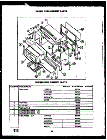 Upper Oven  Cabinet Parts (Rmd393) (Rld395) (Rmd395) (Rmd399) parts for Caloric Gas Range RMD369 from AppliancePartsPros.com