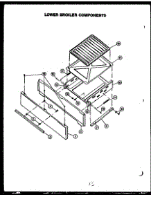 Lower Broiler Components                       Ts parts for Caloric Gas Range RMS342-OF from AppliancePartsPros.com