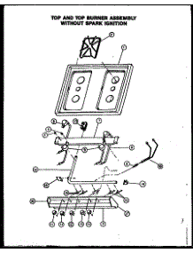 Top And Top Burner Assembly Without Spark Ignition (Rls342-Of) (Rms342-Of) (Rls312-Of) (Rls340-Of) parts for Caloric Gas Range RMS359-OF from AppliancePartsPros.com
