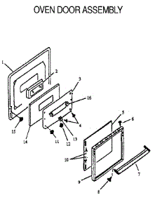 Oven Door Assembly parts for Amana Gas Range RMS363UW, UL-P1142380NW,L from AppliancePartsPros.com