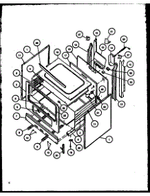 Oven Cabinet parts for Caloric Gas Range RMS363UW-P1141093NW from AppliancePartsPros.com