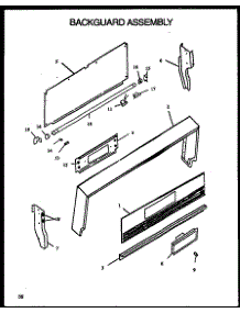 Backguard Assembly (Rls351) (Rms351) (Rls352) (Rms352) (Rls353) (Rms353) (Rms354) (Rls354) (Rls346) (Rms346) (Rls356) (Rms356) (Rls359) (Rms359) (Rls358) (Rms358) (Rls368) (Rms368) parts for Caloric Gas Range RMS395 from AppliancePartsPros.com