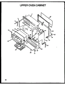 Upper Oven Cabinet parts for Caloric Gas Range RMS395 from AppliancePartsPros.com