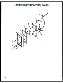 Upper Oven Control Panel parts for Caloric Gas Range RMS395 from AppliancePartsPros.com