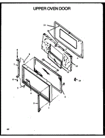 Upper Oven Door parts for Caloric Gas Range RMS395 from AppliancePartsPros.com