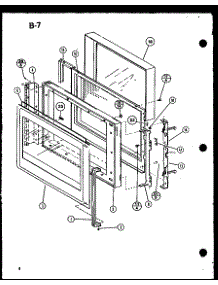 Door parts for Amana Countertop Microwave RO-1010/P75992-2M from AppliancePartsPros.com