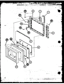 Door parts for Amana Countertop Microwave RO-1020/P76645-2M from AppliancePartsPros.com