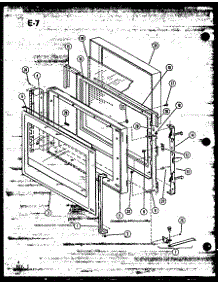 Door parts for Amana Countertop Microwave RO-8B/P74063-2M from AppliancePartsPros.com