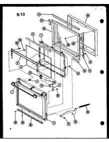 Door parts for Amana Countertop Microwave RR-1010/P75414-2M from AppliancePartsPros.com